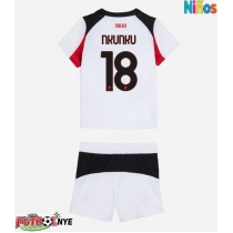 Camiseta AC Milan Christopher Nkunku #18 Visitante Equipación para niños 2025-26 manga corta (+ pantalones cortos)